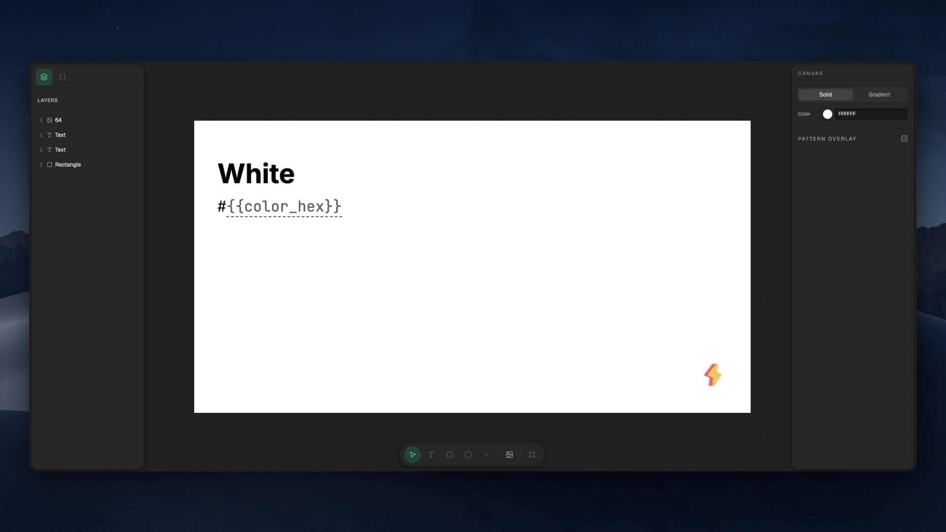OpenPreview editor full view — drag-and-drop canvas for designing Open Graph and Twitter/X link preview images at 1200×630